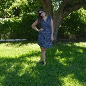 Floral Button Down LOFT Petite Dress